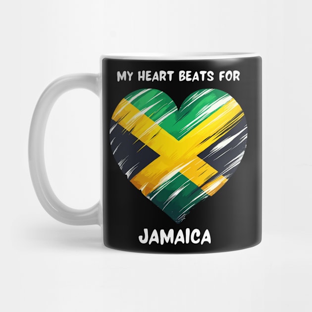 My Heart Beats For Jamaica Flag by Graceful Designs